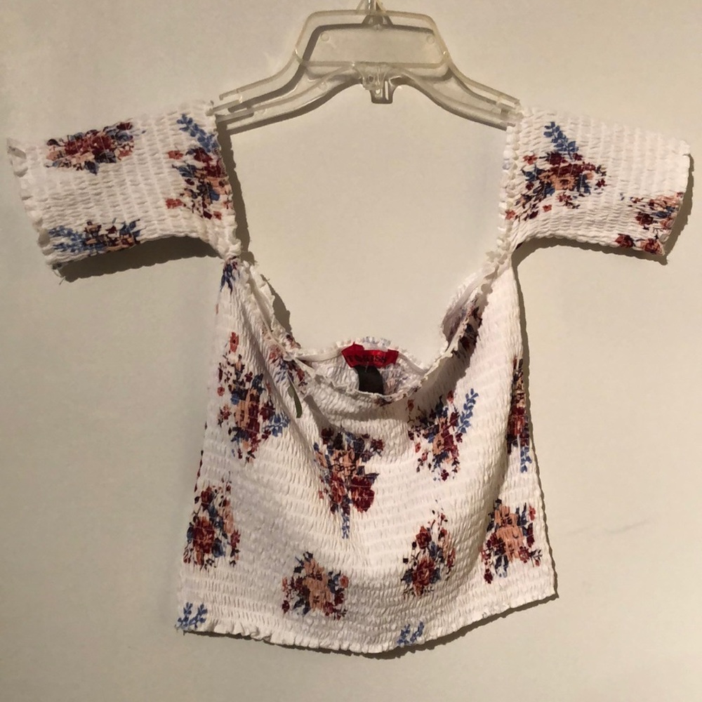 Hot kiss floral tube, top with cap sleeve Large New